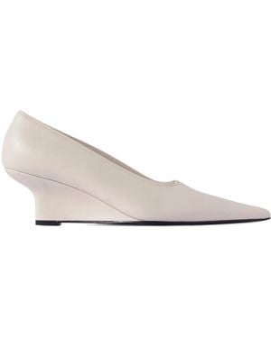 TOTEME 55Mm Sharp Nappa Wedge Court Shoes - White