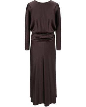 STAUD Long Sleeve Dress - Brown