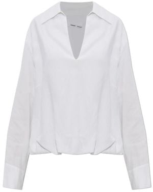 Samsøe & Samsøe V-Neck Polo Shirt - White