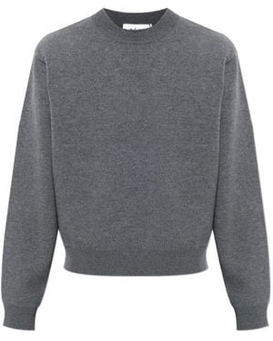 Rohe Padded Shoulder Crewneck Jumper - Grey