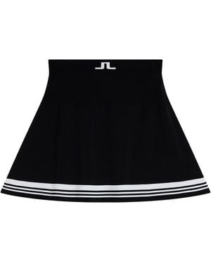 J.Lindeberg Frida Striped Knitted Miniskirt - Black
