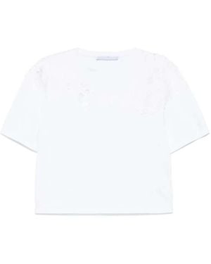 Ermanno Scervino Floral-Patch T-Shirt - White