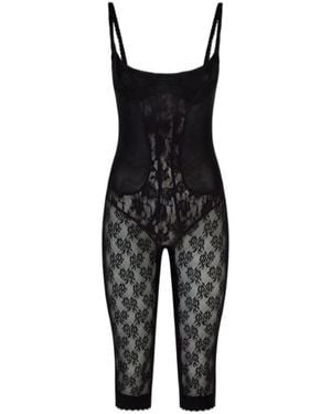 The Attico Lace Overall - Black
