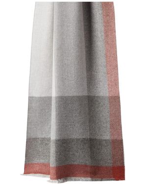 Brunello Cucinelli Plaid Twill Scarf - Gray