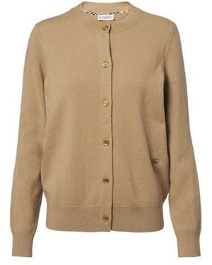 Burberry Classic Button Cardigan - Natural