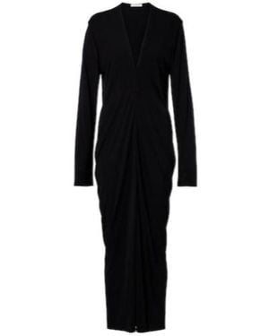 The Row Cassin Draped Maxi Dress - Black