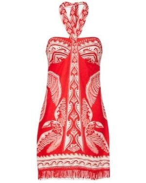 FARM Rio Halter Neck Dress - Red