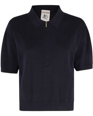 Semicouture Short-Sleeved Polo Shirt - Blue