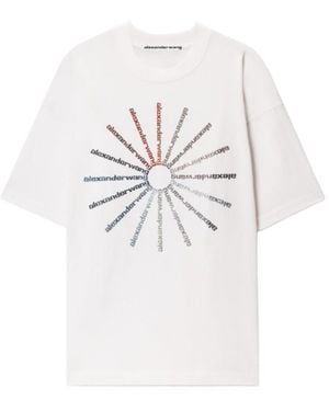 Alexander Wang Embellished Pinwheel Crewneck T-Shirt - White