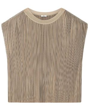 JOSEPH Cedre Pleated Top - Natural