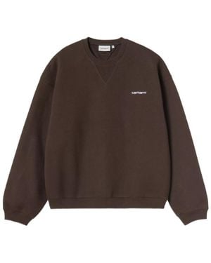 Carhartt Ebbert Logo Sweatshirt - Brown