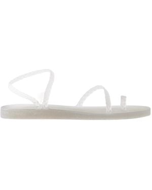 Ancient Greek Sandals Braided Rubber Sandals - White