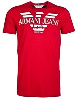Armani Jeans Logo Details T-Shirt - Red
