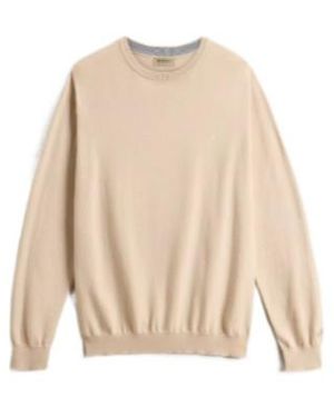 Woolrich Logo Cotton Crewneck - Natural