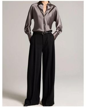 Vince Bias Silk Shirt - Black