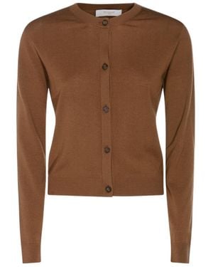 Zanone Button-Up Crewneck Cardigan - Brown