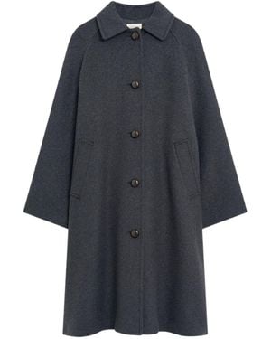 Semicouture Belted Double-Breasted Coat - Blue