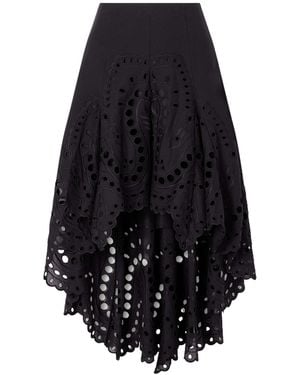 Charo Ruiz Cotton-Blend Midi Skirt - Blue