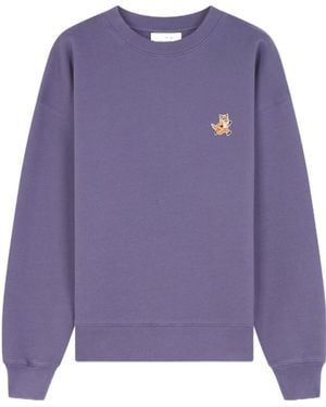 Maison Kitsuné Speedy Fox Patch Comfort Hoodie - Purple