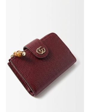 Gucci Logo Plaque Zipped Wallet - Purple