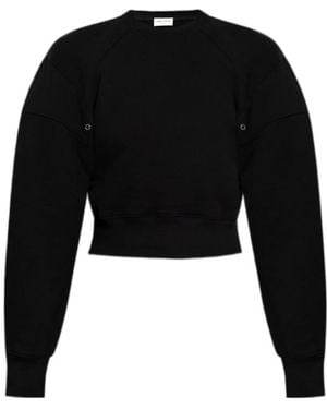 Saint Laurent Balloon-Sleeved Sweatshirt - Black
