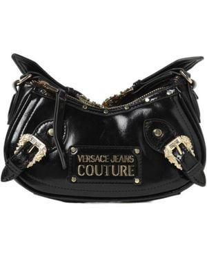 Versace Jeans Couture Studded Faux-Leather Shoulder Bag - Black