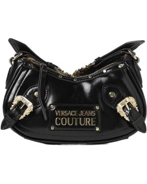 Versace Jeans Couture Studded Faux-Leather Shoulder Bag - Black
