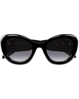 McQueen Eyewear Cat-Eye Frame Sunglasses - Black