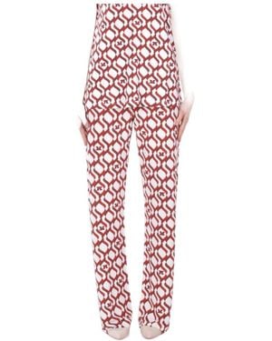 Max Mara Abate All-Over Patterned Pants - Red