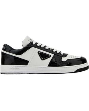 Prada Downtown Lace-Up Trainers - Black