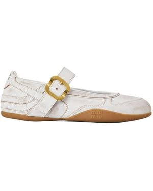 Miu Miu Ballet Flats - White