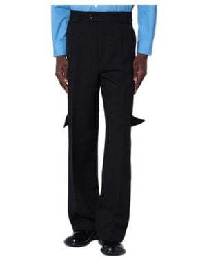 NAMACHEKO Pleated Cargo Pants - Blue