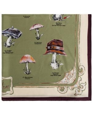 Moschino Patterned Silk Scarf - Green