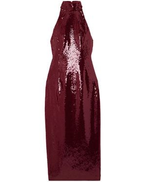 Rebecca Vallance Zelda Bow Sequined Dress - Red