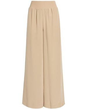 JOSEPH Wide-Leg Twill Pants - Natural