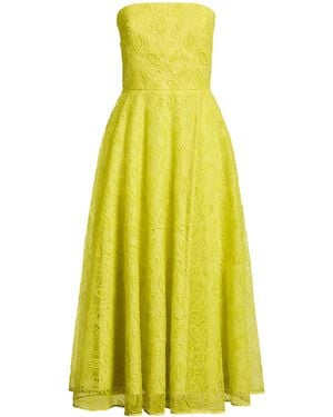Max Mara Simple Sleeveless Lace Dress - Yellow