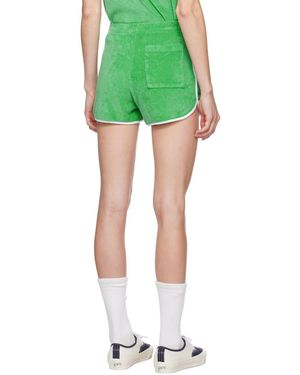 Sporty & Rich Logo Detailed Elasticated Waistband Shorts - Green