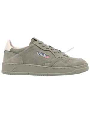 Autry Logo Patch Low-Top Sneakers - Gray