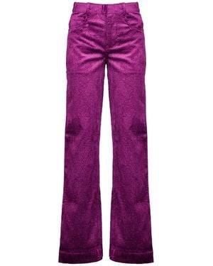Christopher Esber Corduroy Flared Trousers - Purple