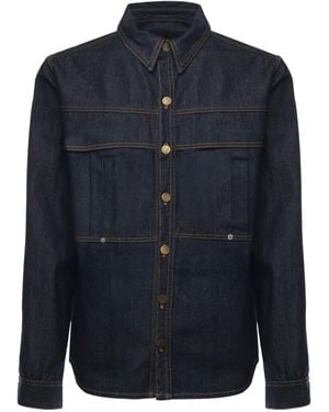 Giuliano Galiano Matt Denim Shirt - Blue