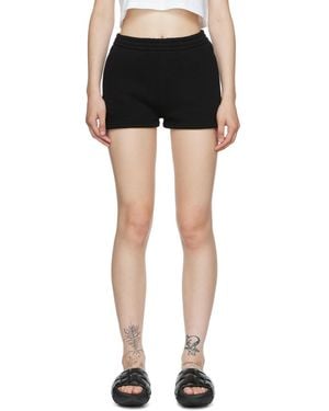 T By Alexander Wang Alexander Wang Elasticated Waist Terry Sweatshorts - Black