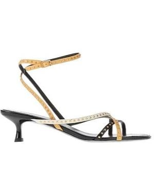 Tory Burch Open-Toe Sandals - Metallic