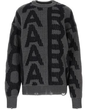 Marc Jacobs Distressed Crewneck Sweater - Black