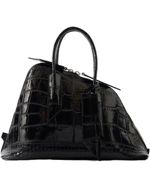 The Attico Effect Leather Tote - Black