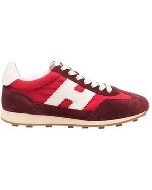 Hogan Lace-Up Sneakers - Red