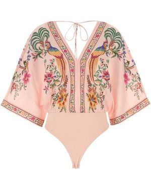 FARM Rio Patterned Bodysuit - Pink