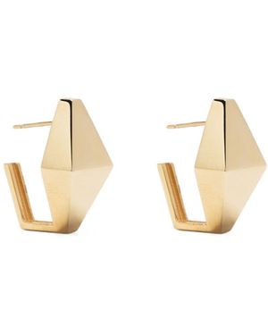 Aliita 9Kt Deco Rombo Earrings - Metallic