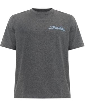 Lanvin Crewneck Short-Sleeved T-Shirt - Gray