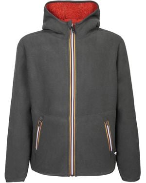 K-Way Reversible Zip-Up Fleece Jacket - Grey