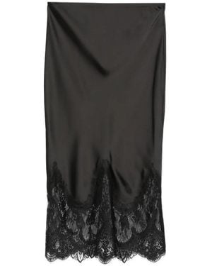 Norma Kamali Bias Half Slip W Lace - Black
